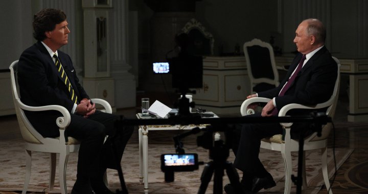 Руският президент Владимир Путин използва интервю с бившия водещ на