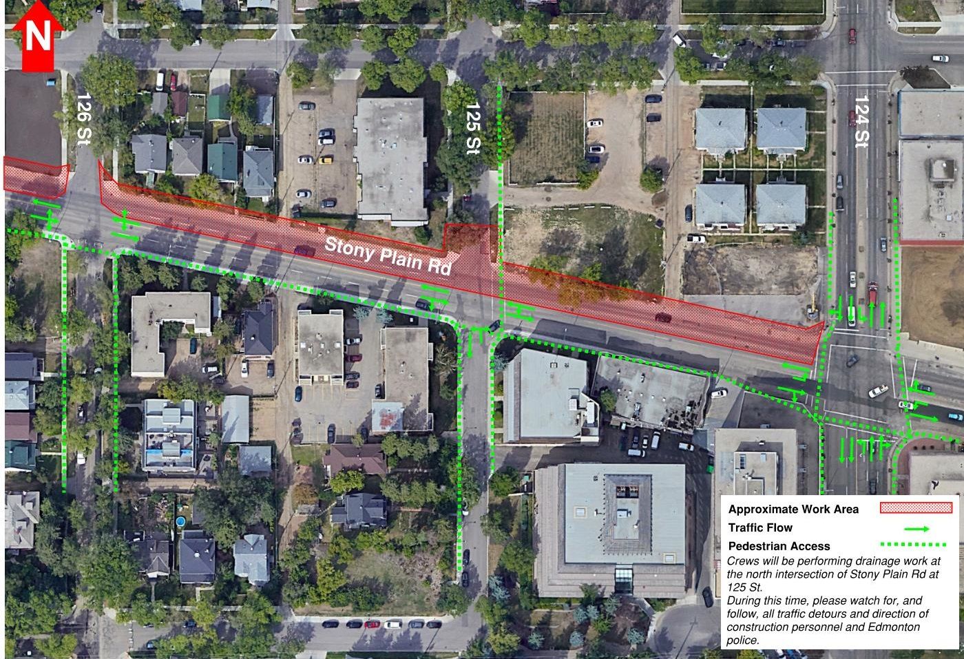 Portion of Stony Plain Road closes for drainage work ahead of west LRT construction
