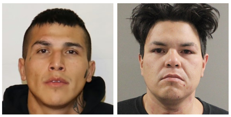 Police say Keith Racette (left) and Jesse St. Paul remain at large and are considered armed and dangerous.