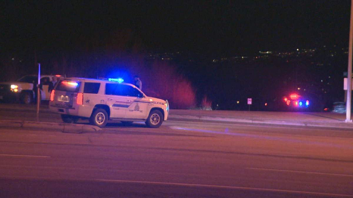 At around 10:05 p.m., two vehicles collided on the west side of Garner Road on Highway 33, RCMP said.   .