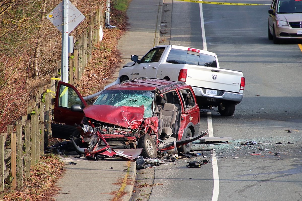 A person has died after a crash in Abbotsford on Saturday.