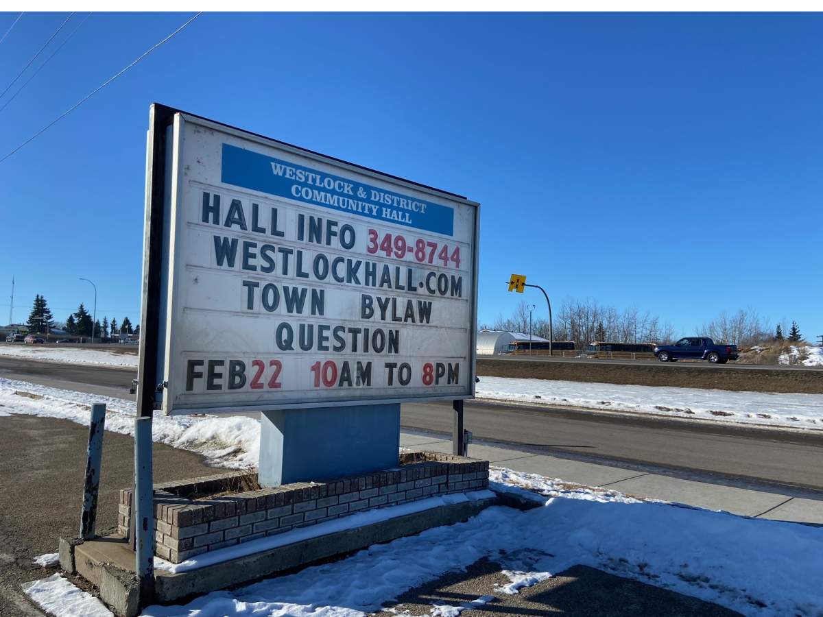 A vote will happen in Westlock Thursday, Feb. 22, 2024 on whether to get rid of the town's Pride crosswalk and restrict the types of flags that can be flown in the town north of Edmonton.