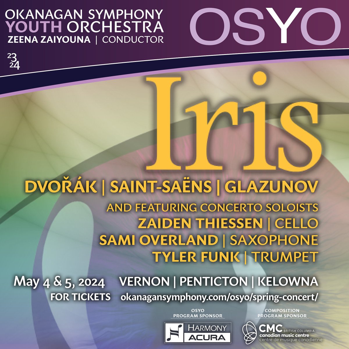 Okanagan Symphony Youth Orchestra Spring Concert: “IRIS” - image