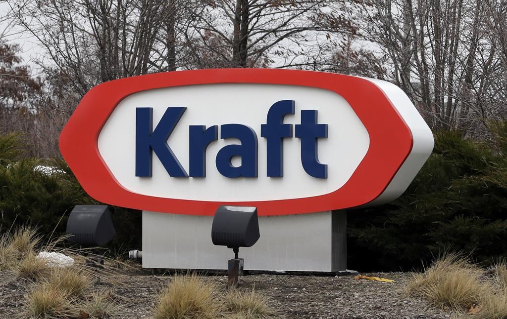 FILE - This March 25, 2015, file photo shows the Kraft logo in Northfield, Ill. 