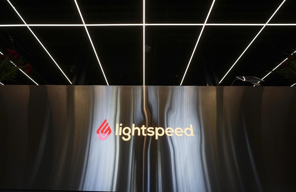 The head of Lightspeed Commerce Inc. says the company is exploring how it can use generative artificial intelligence to help merchants using its products. Lightspeed Commerce offices are seen in Montreal, Thursday, Jan. 18, 2024. THE CANADIAN PRESS/Christinne Muschi.