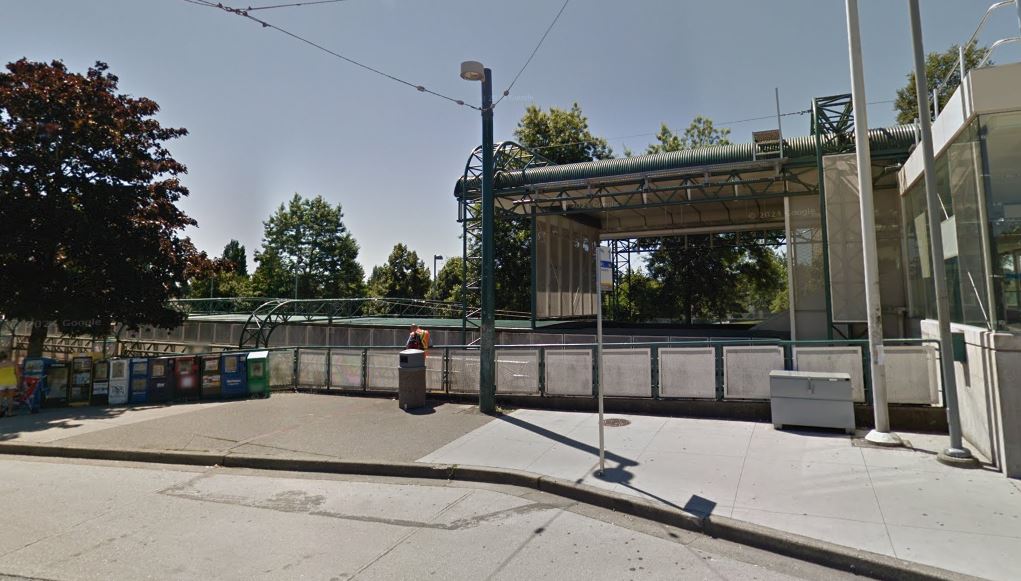 The incident allegedly happened near the 29th Avenue SkyTrain Station on Friday. 