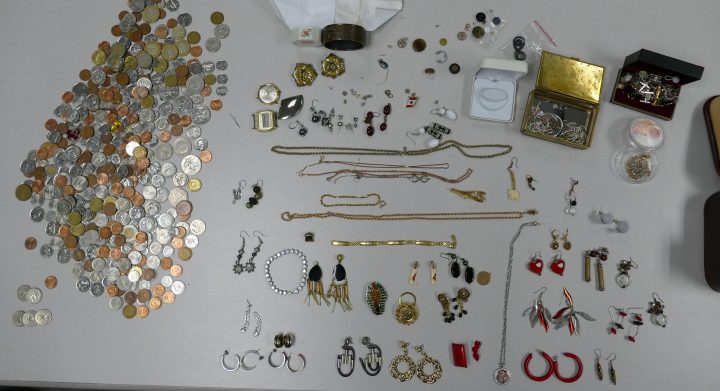Some of the allegedly stolen property that has yet to be claimed. 