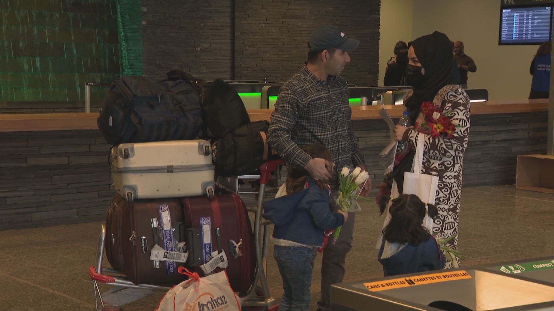 На изхода за международни пристигащи на международното летище в Калгари