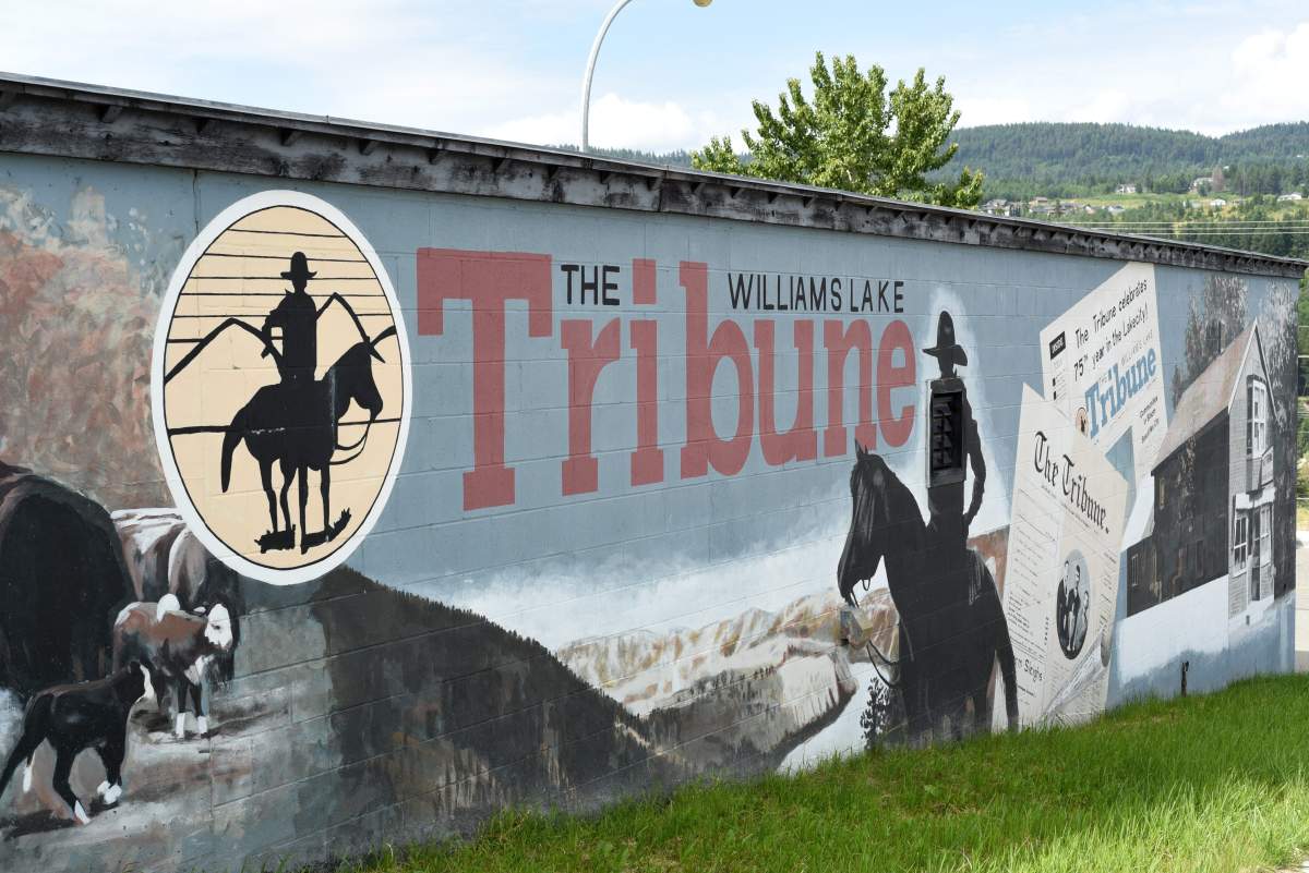 A mural on the wall of a building.