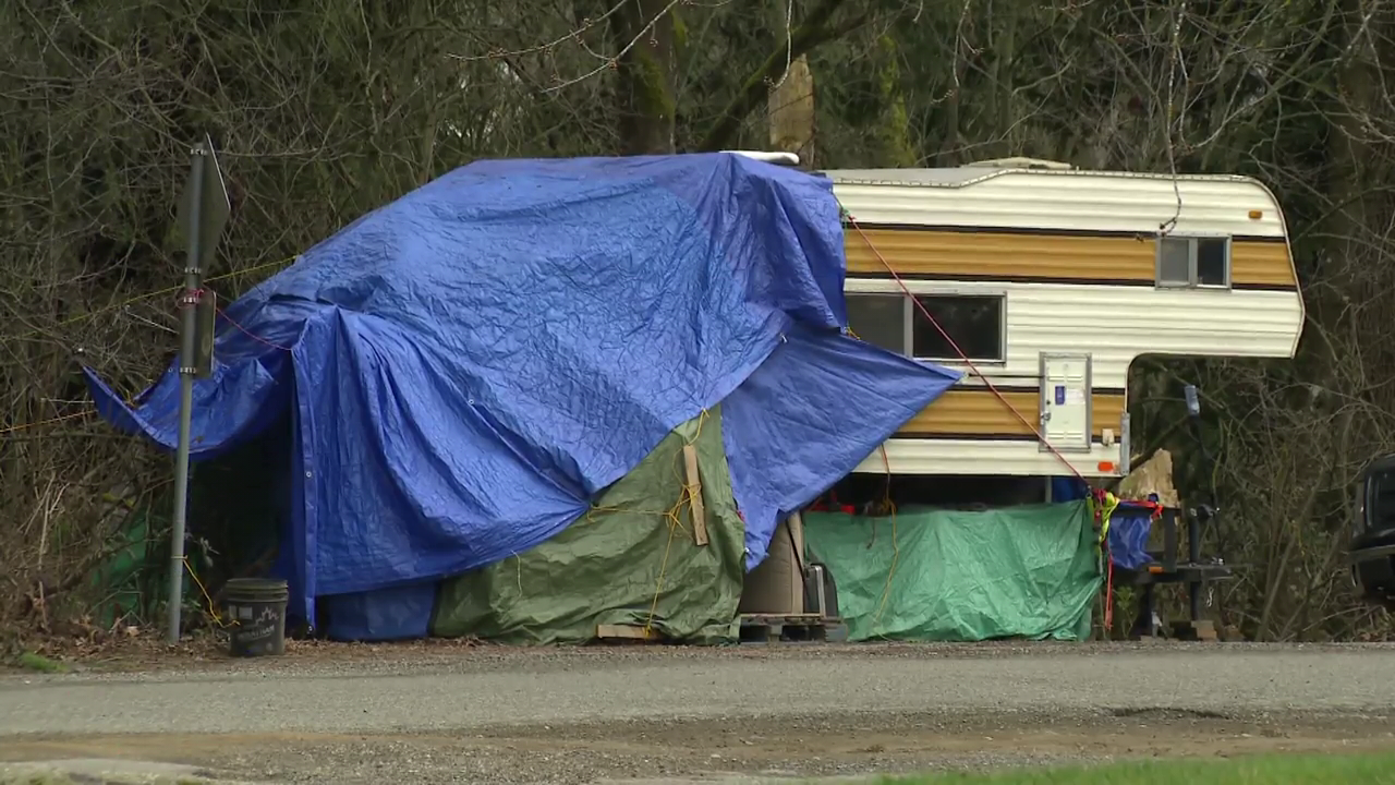 Encampment in Abbotsford highway rest area to be displaced for construction