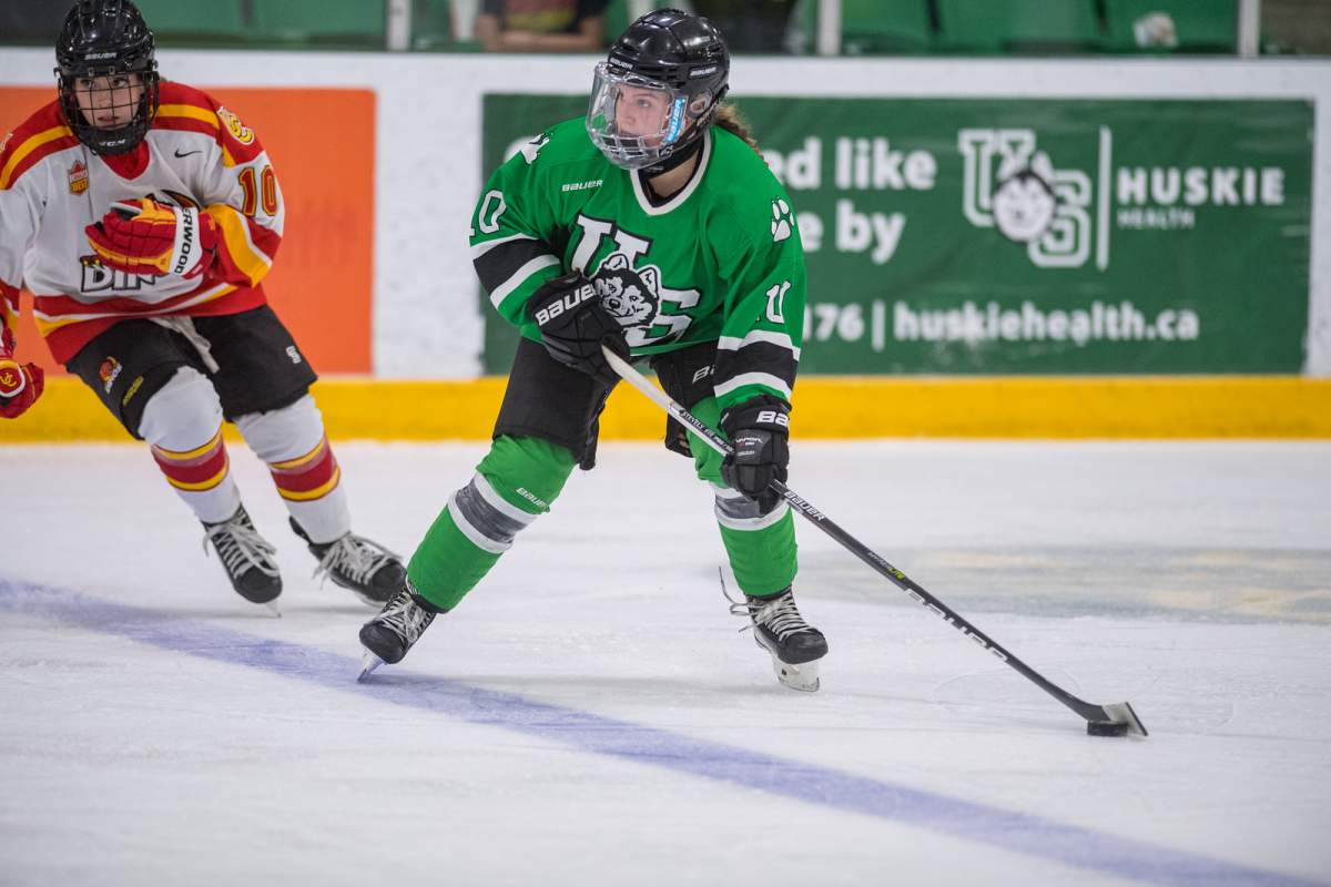 Huskies women’s hockey defender Brooklyn Stevely.