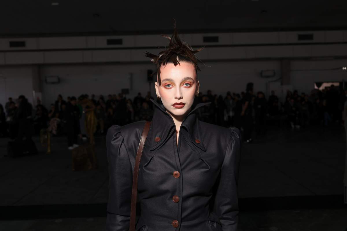 Emma Chamberlain attends the Vivienne Westwood Fall/Winter 2024-2025 ready-to-wear collection presented Saturday, March 2, 2024 in Paris.