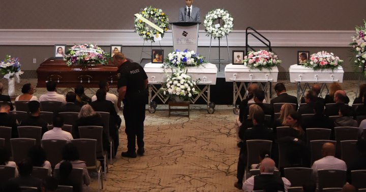 Скръб, молби за състрадание на погребението на семейство от Шри Ланка, убито в Отава
