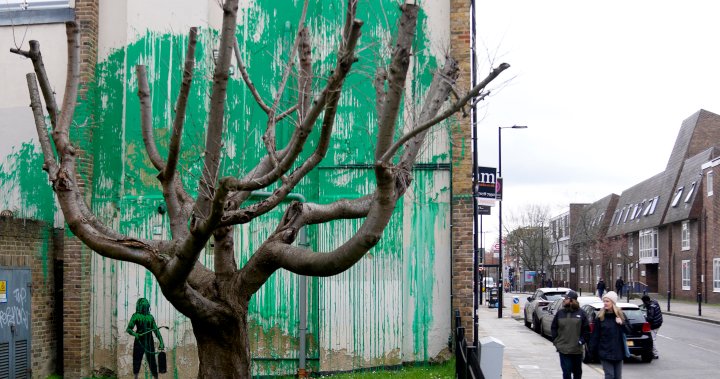 Нов стенопис на британския уличен художник Банкси е забелязан в