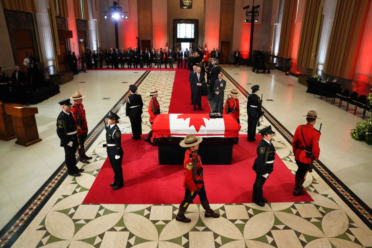Dignitaries line up to pay their respects to former prime minister Brian Mulroney.