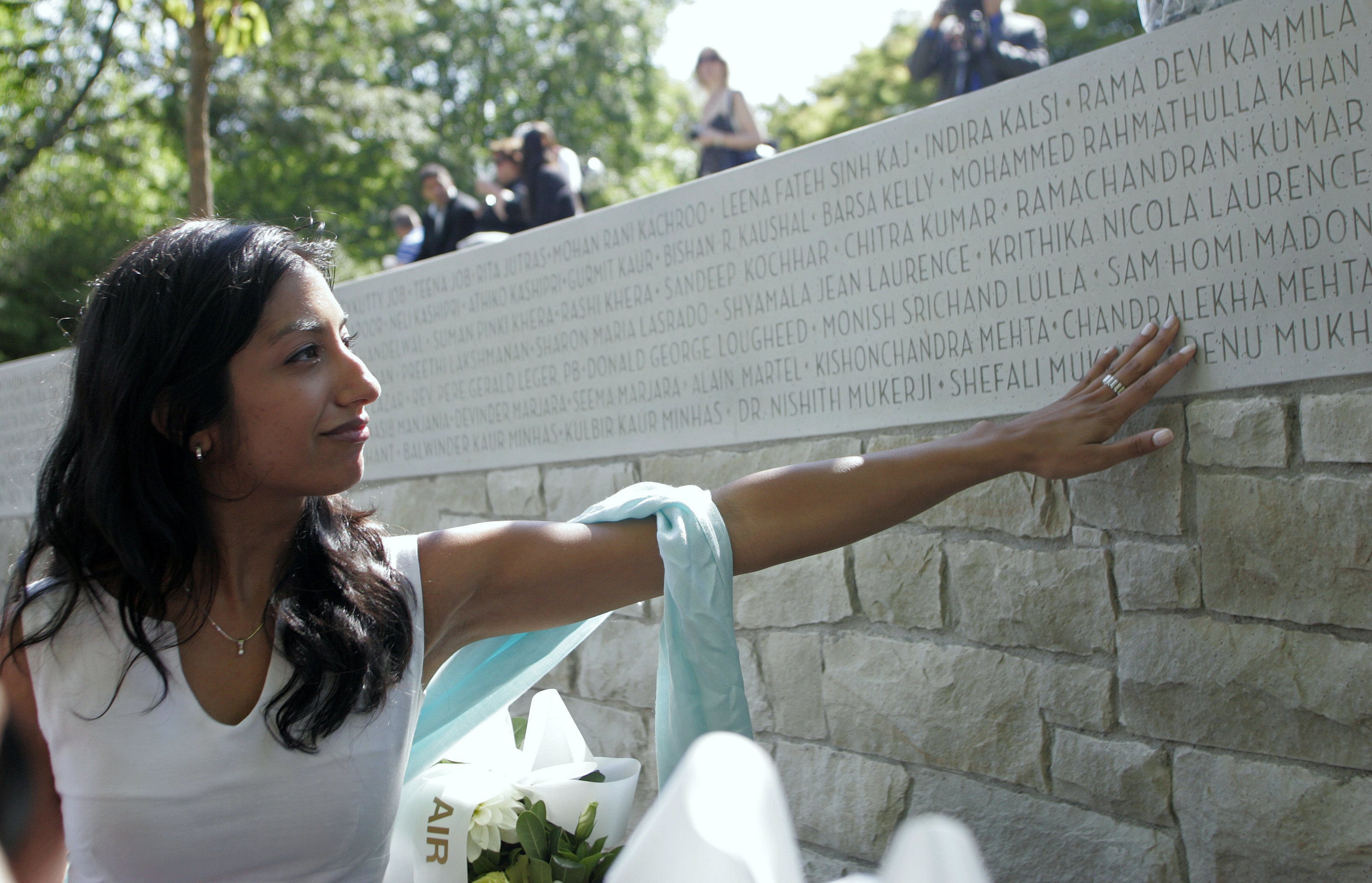 Natasha Madon at the Air India Memorial in Vancouver’s Stanley Park on July 27, 2007. Her father, Sam Madon, was aboard Air India Flight 182 when a bomb exploded on board. (CP PHOTO/Richard Lam)