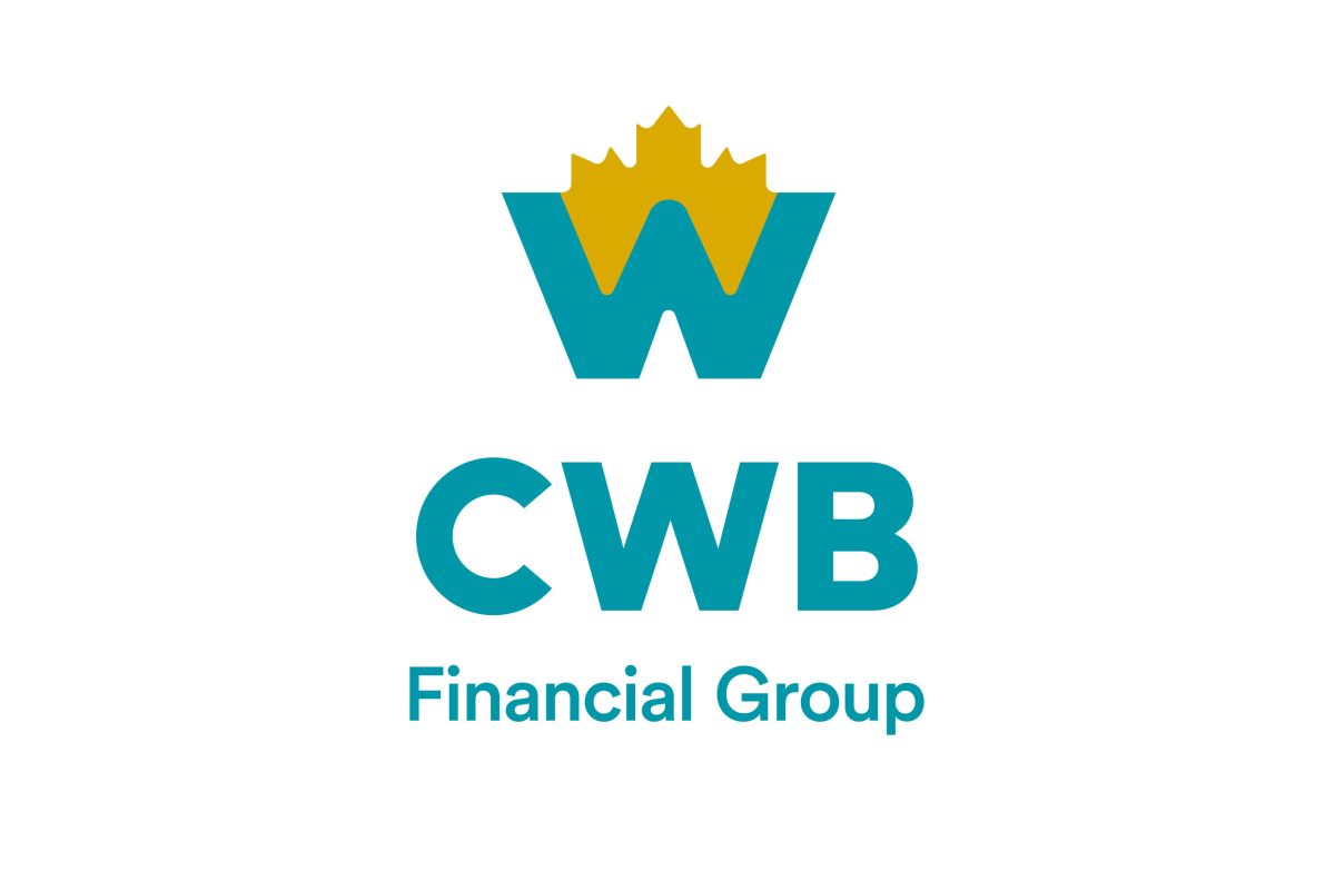 CWB Financial Group logo is shown in a handout. The company reported its first-quarter profit fell compared with a year ago as its provision for credit losses rose.