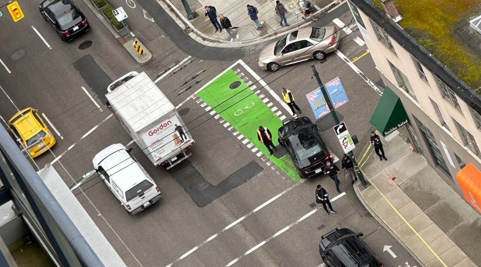 Имаше голямо полицейско присъствие в центъра на Ванкувър в сряда
