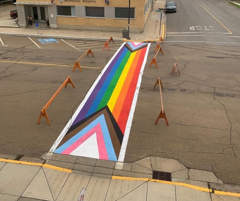 Drumheller Pride crosswalk