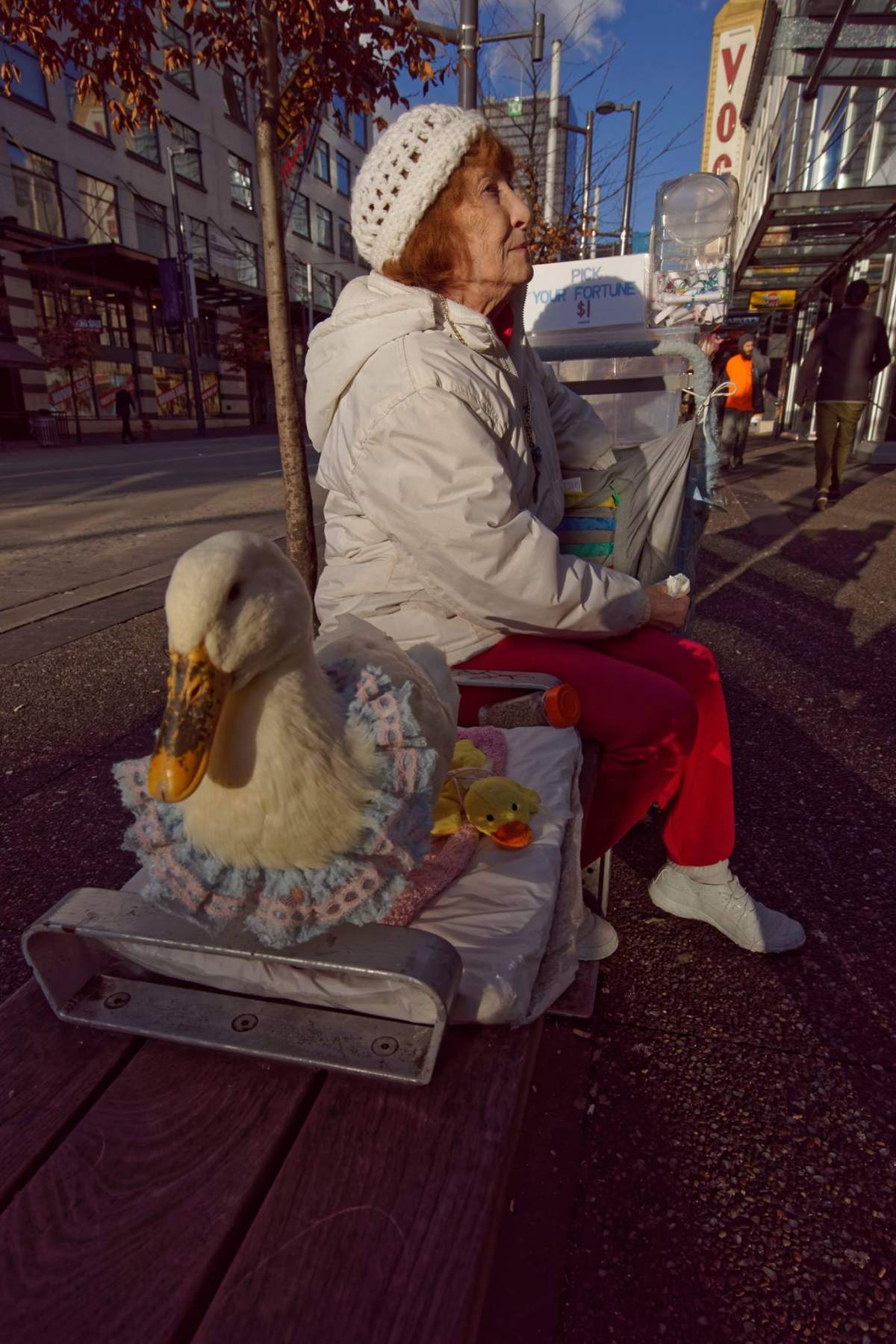 Vancouver ‘Duck Lady’ Laura-Kay Prophet was known for connecting with people on the street, sharing joy with her ducks, and distributing food and cash to those in need.