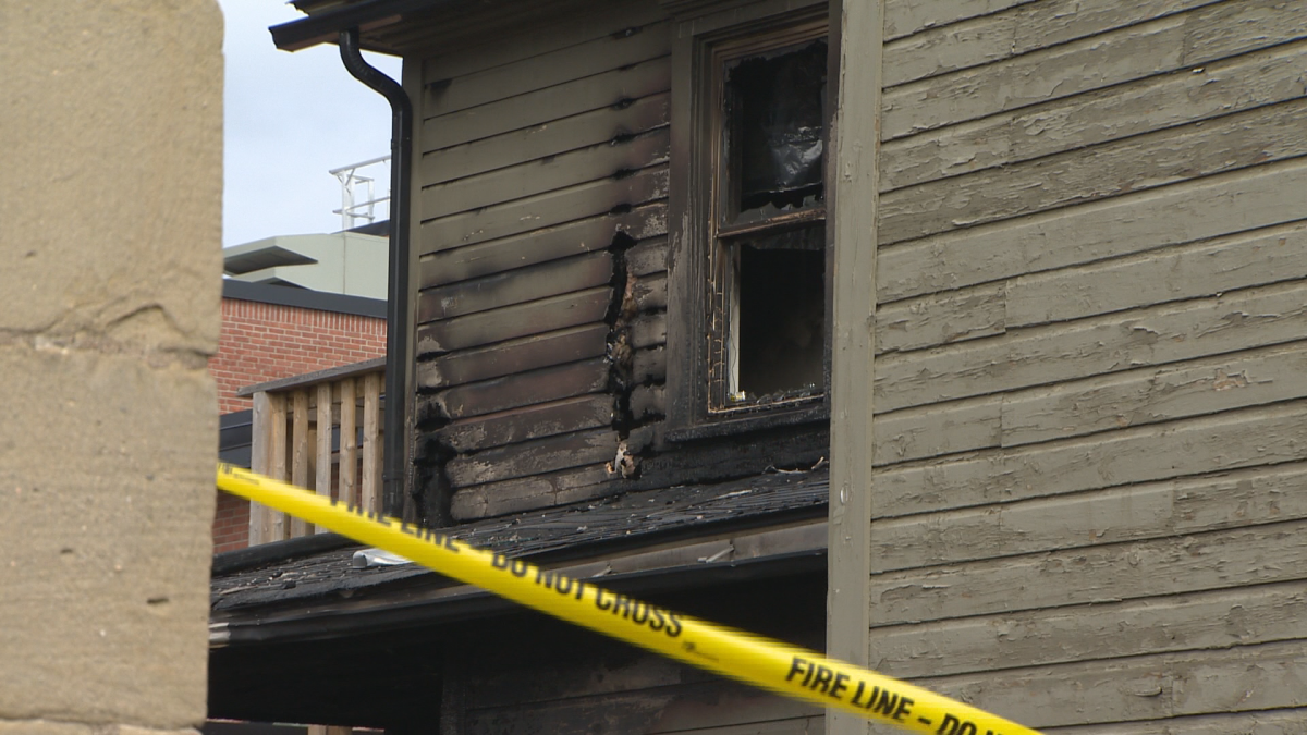 The back of the building sustained heavy damage.