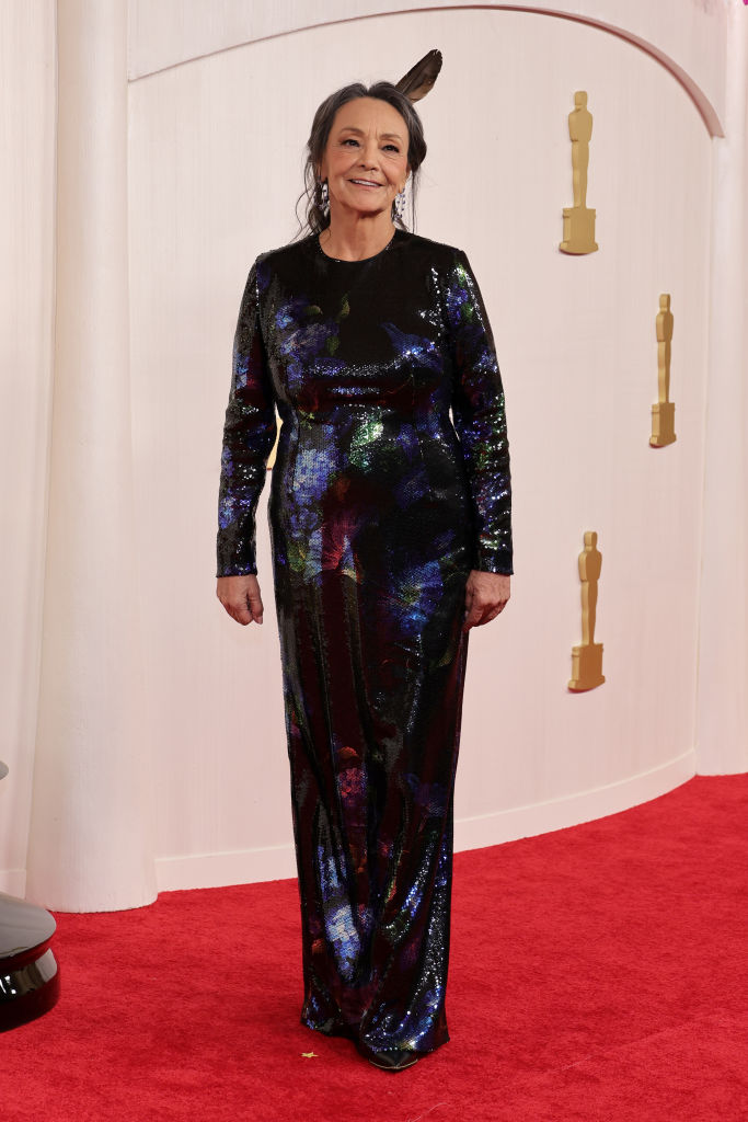 Tantoo Cardinal attends the 96th Annual Academy Awards on March 10, 2024 in Hollywood, California.