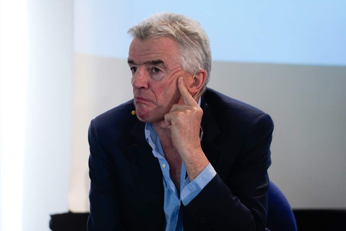 Michael O'Leary, chief executive officer of Ryanair Holdings, at the Airlines for Europe (A4E) Aviation Summit in Brussels, Belgium, on Wednesday, March 20, 2024.