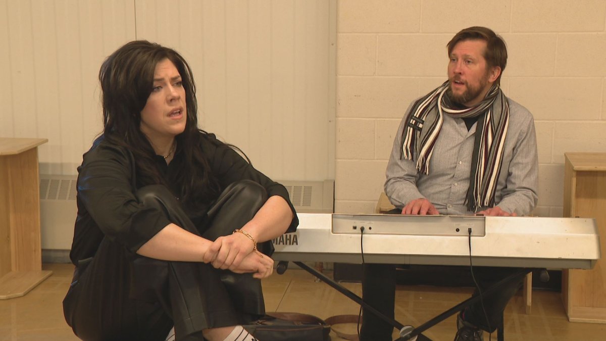 Actor Kristel Harder and actor/playwright Nathan Coppens rehearse for 'I Have No Idea', a production depicting life living with Adult ADHD.
