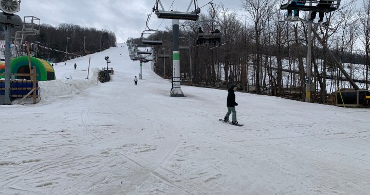 Зимните дейности в Квебек се борят поради липса на сняг през пролетната ваканция