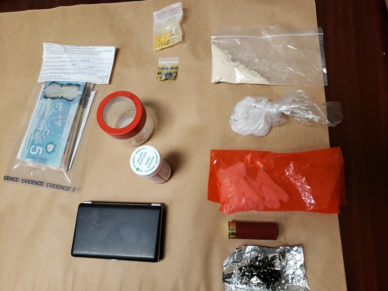 A photo of some of the items seized by Lake Country RCMP on Monday afternoon.