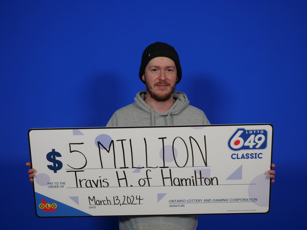 Travis Hodichak of Hamilton, Ont. won $5 million with the Lotto 649 Classic Jackpot.