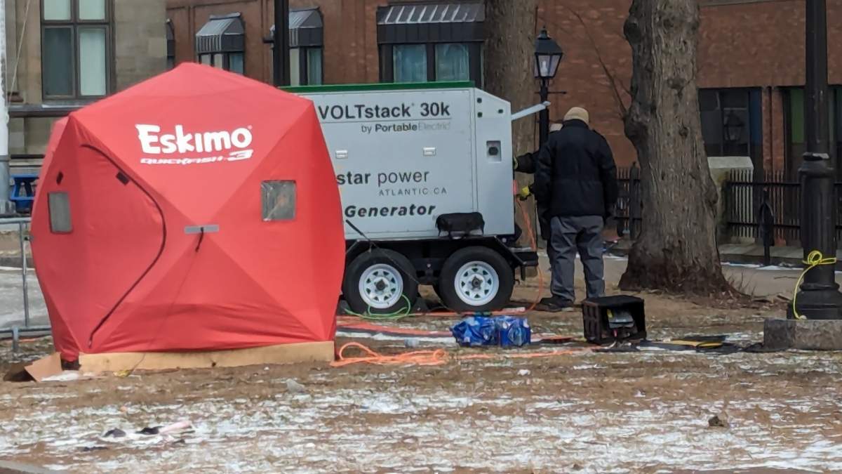 Power has now been disconnected at Grand Parade, where around 12 people, including a pregnant woman, are still living.