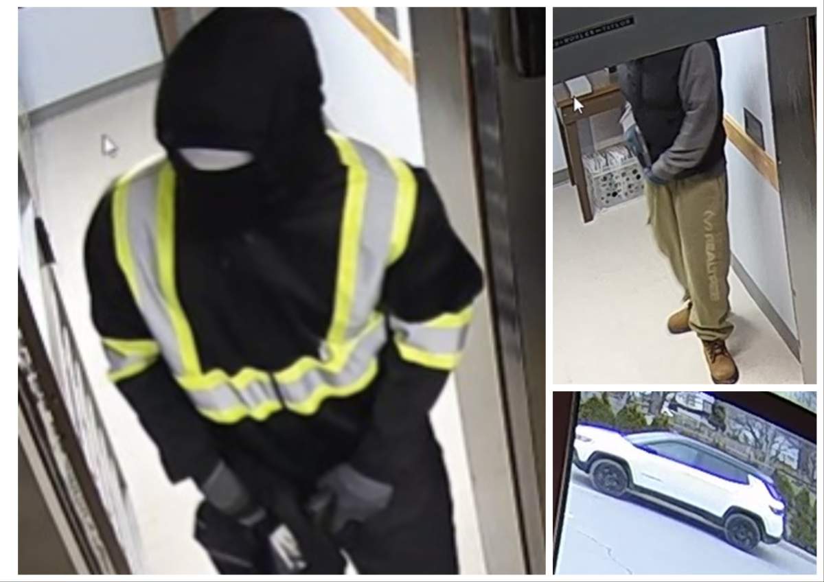 Police released photos of two suspects and a suspect vehicle Tuesday.