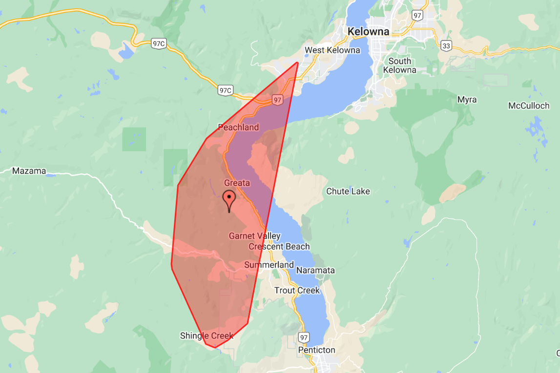 Power outage in parts of West Kelowna, Peachland, Summerland