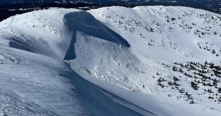 Лавина извън границите на ски курорта Big White