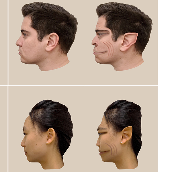 Sharrah said the distortion on the faces changes as they move their head or talk.