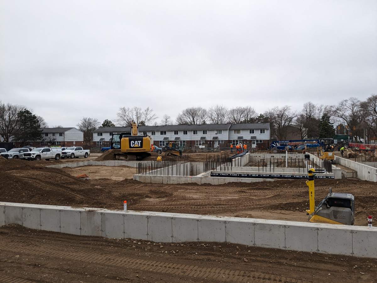 Ongoing construction at the site of phase one of the Reimagine Southdale project.