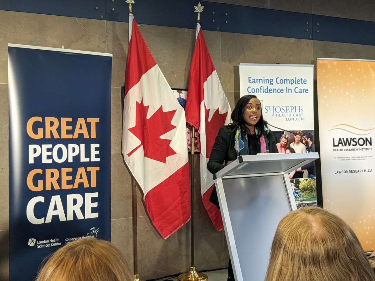 Liberal MP for London West Arielle Kayabaga highlighted the nearly $73,000 in federal funding that went into the research program.