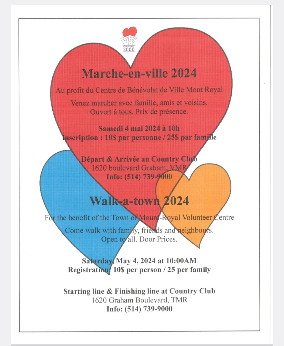 Town of Mount Royal Volunteer Center Walk-A-Town, Saturday May 4th 2024 - image
