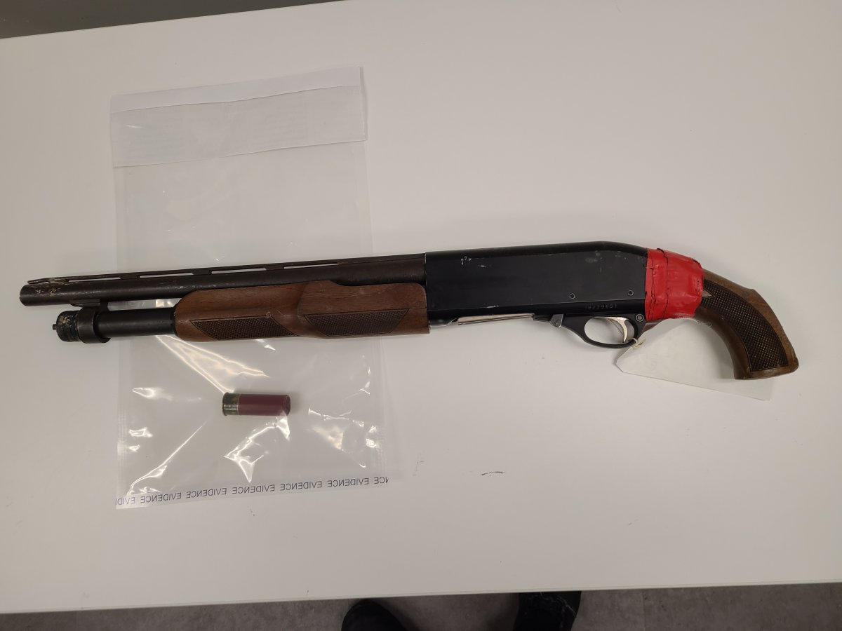 Manitoba RCMP seized this firearm during the search of a home in Norway House Tuesday.