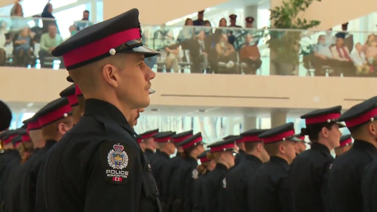 The Edmonton Police Service's recruit training class 158 graduation ceremony at city hall on Friday, March 8, 2024.