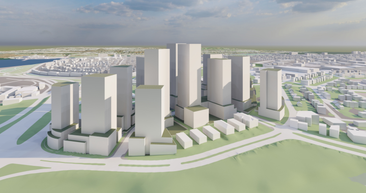 Разработчикът предлага нов квартал Халифакс; планът включва 3500 жилищни единици
