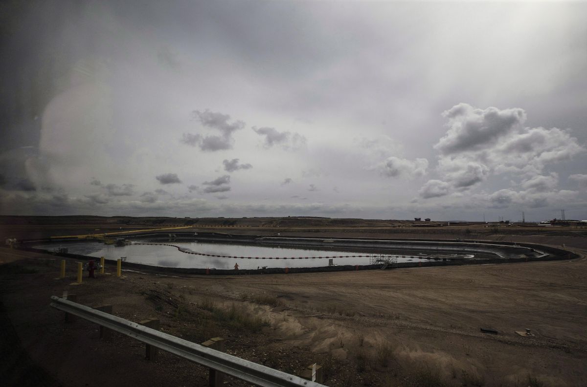 A tailings pond is shown in Fort McMurray, Alta., on September 10, 2018. Two Alberta First Nations have asked the federal government to examine whether a chemical in oilsands tailings pond water that harms fish and other animals should be classed as toxic.