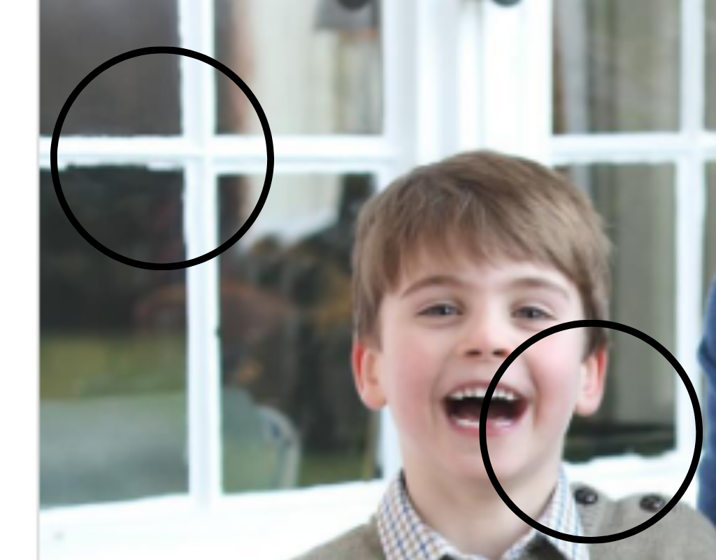 A close-up of the window frame.