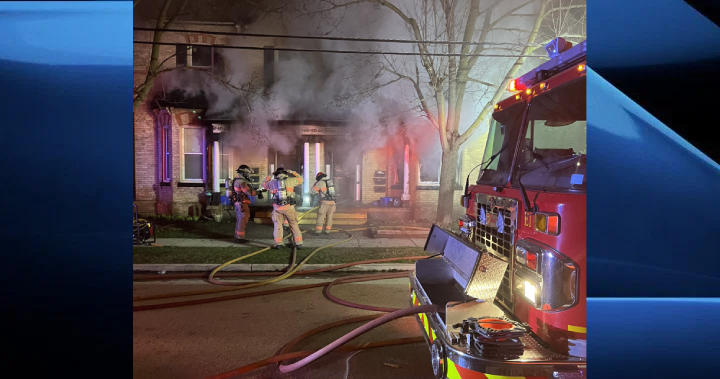 Fire crews were called to a residence in the area of Becher Street and Wharncliffe Road.