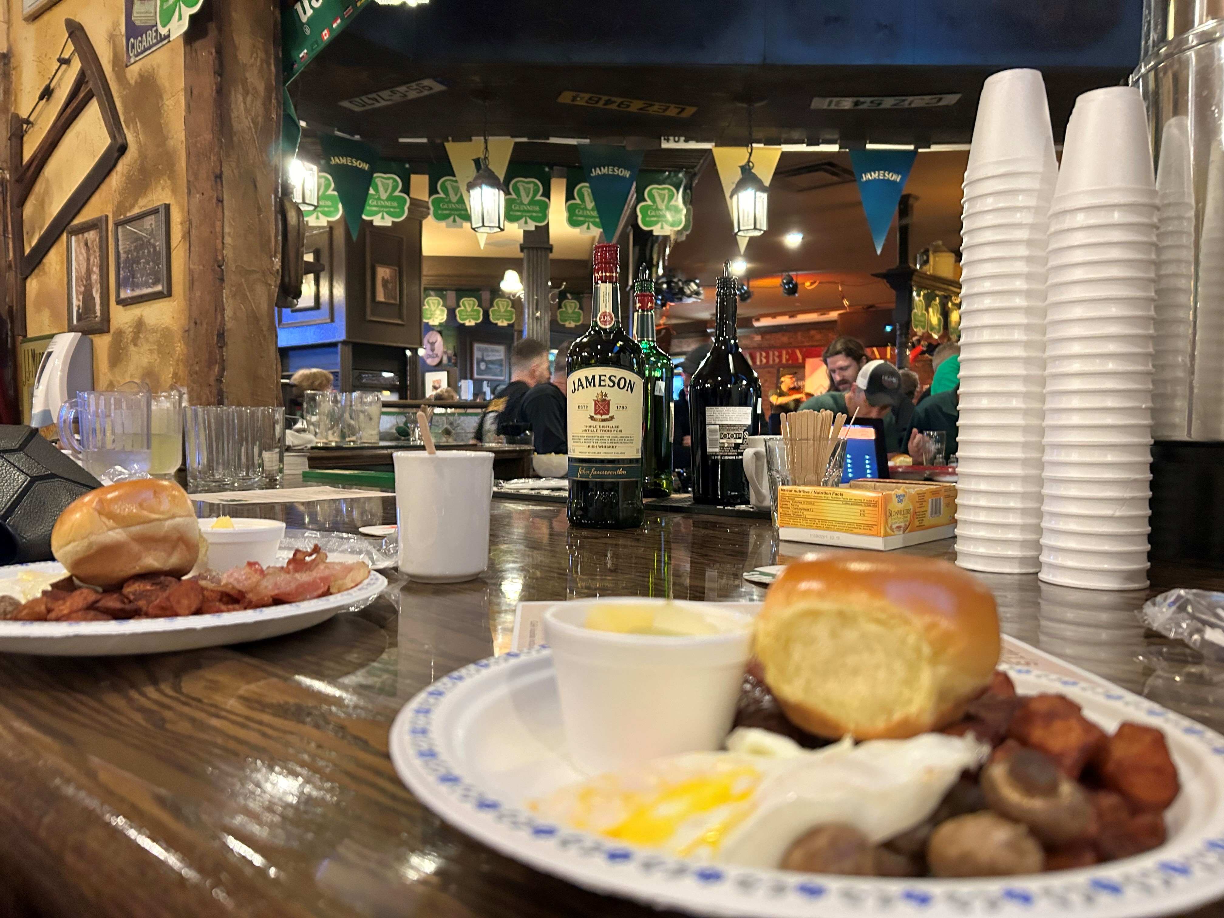 West Island pub packed for St. Paddy’s Day breakfast for a good cause