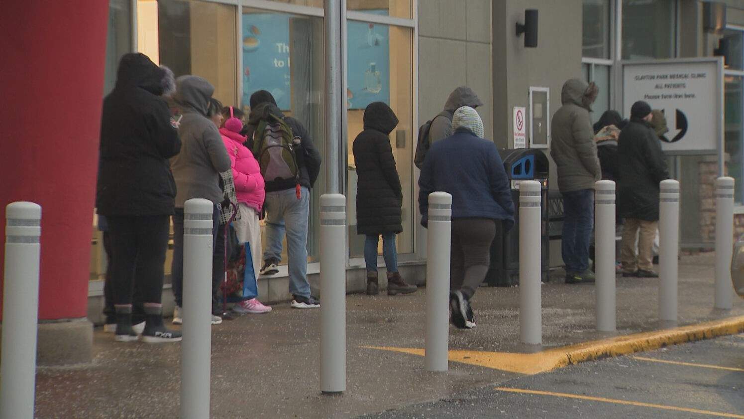 People were lined up outside a Halifax walk-in clinic on March 12, 2024 before it opened for the day, in hopes of getting an appointment with a doctor.
