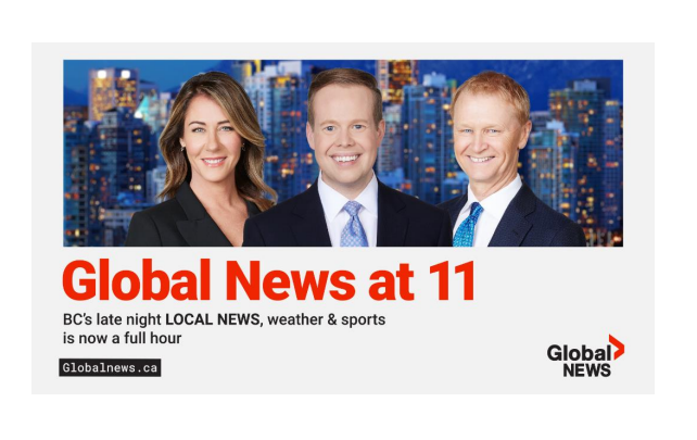 Global News at 11 moves to a full hour on April 1