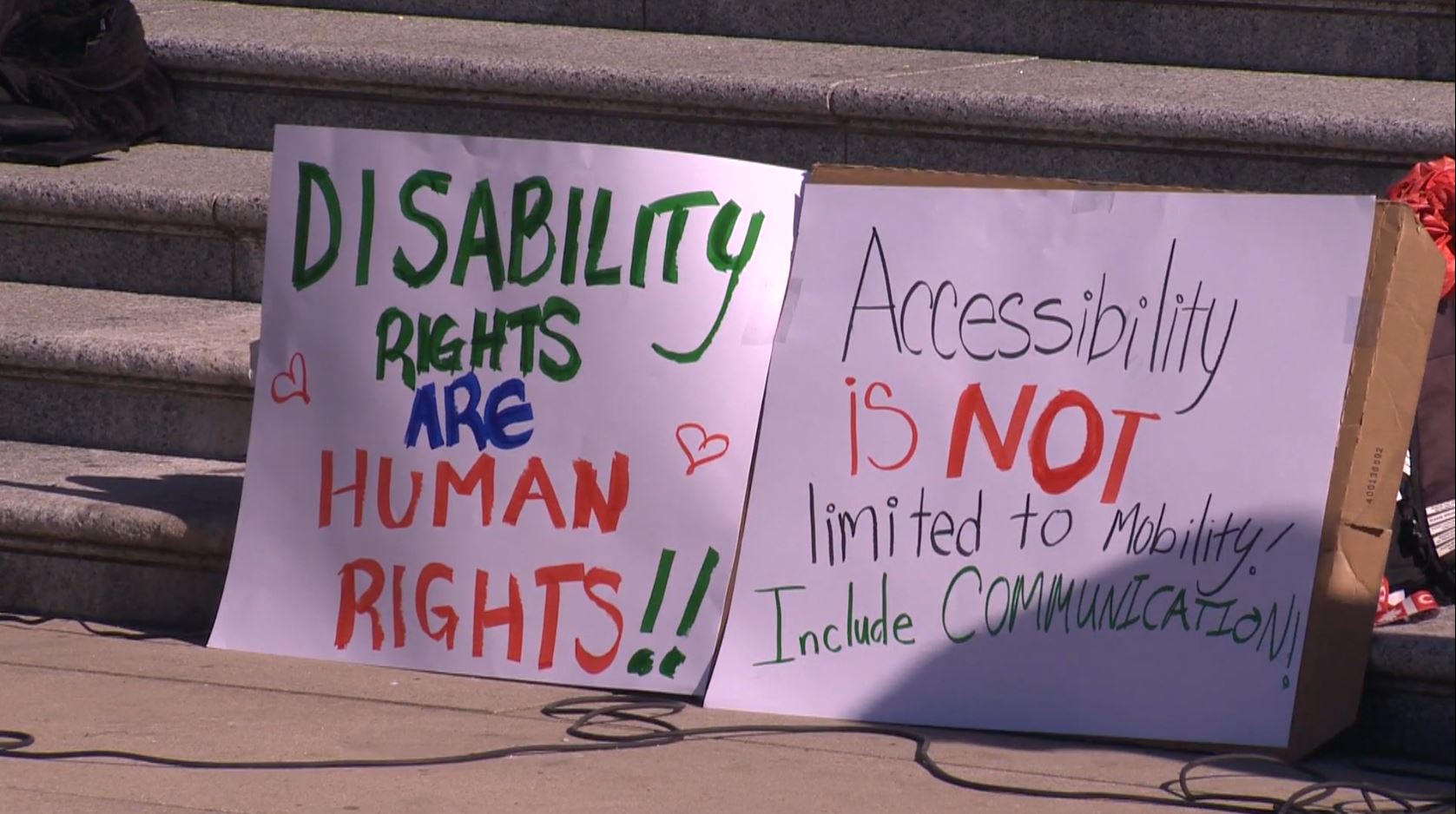 ‘Needs not being met‘: Rally held in downtown Vancouver for accessibility issues