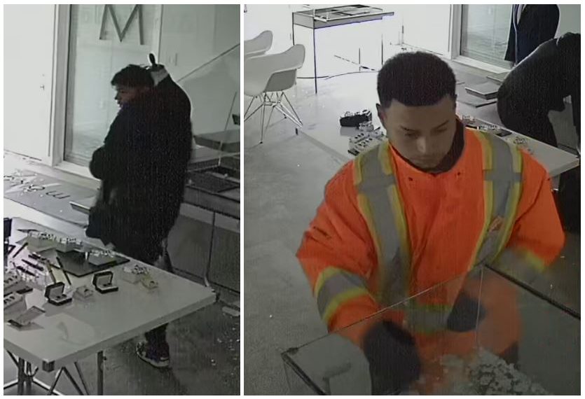 Two of three suspects that Winnipeg police say robbed a jewelry store, and need the public's help identifying.